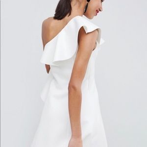 ASOS Dresses - ASOS DESIGN one shoulder ruffle a-line mini dress ASOS Dresses - ASOS DESIGN one shoulder ruffle a-line mini dress